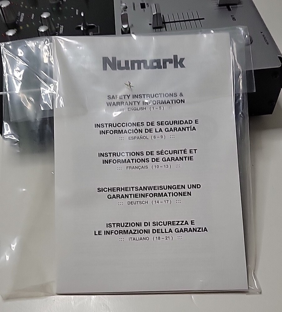 Numark M3 Tabletop 2 Channel Scratch DJ Mixer No Cord Untested