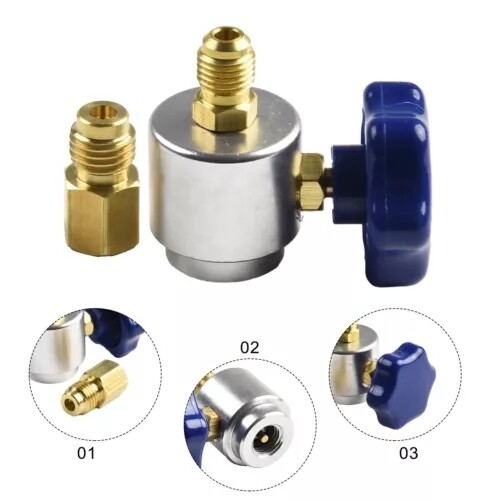Self Sealing R134A Can Tap Valve Adapter For A/C Charging Convertor HOT