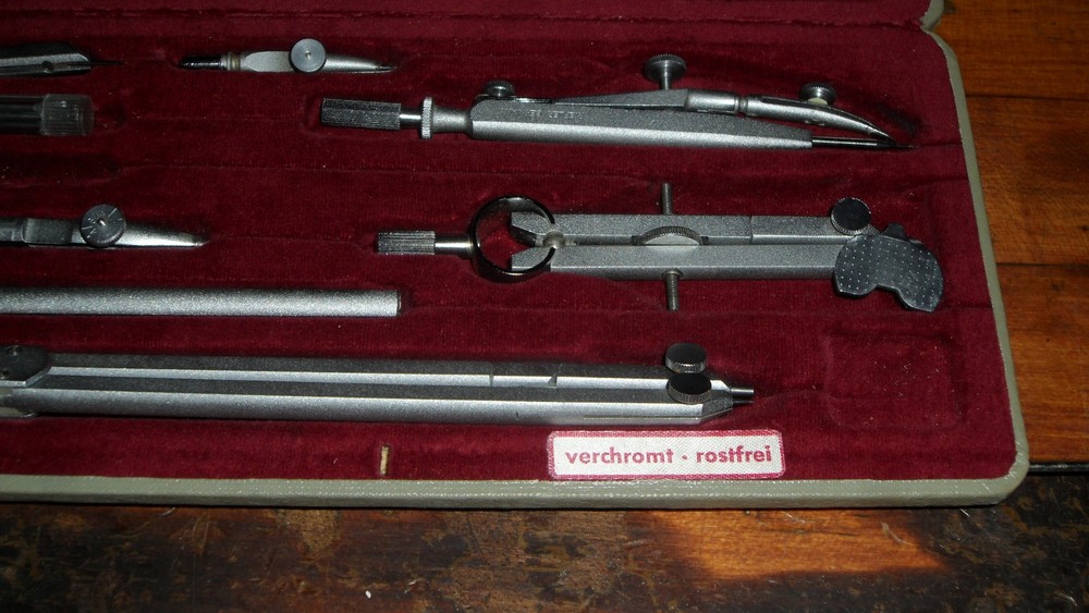 Vintage Riefler G1 Sinus Drafting Set – German Precision Drawing Tools & Case