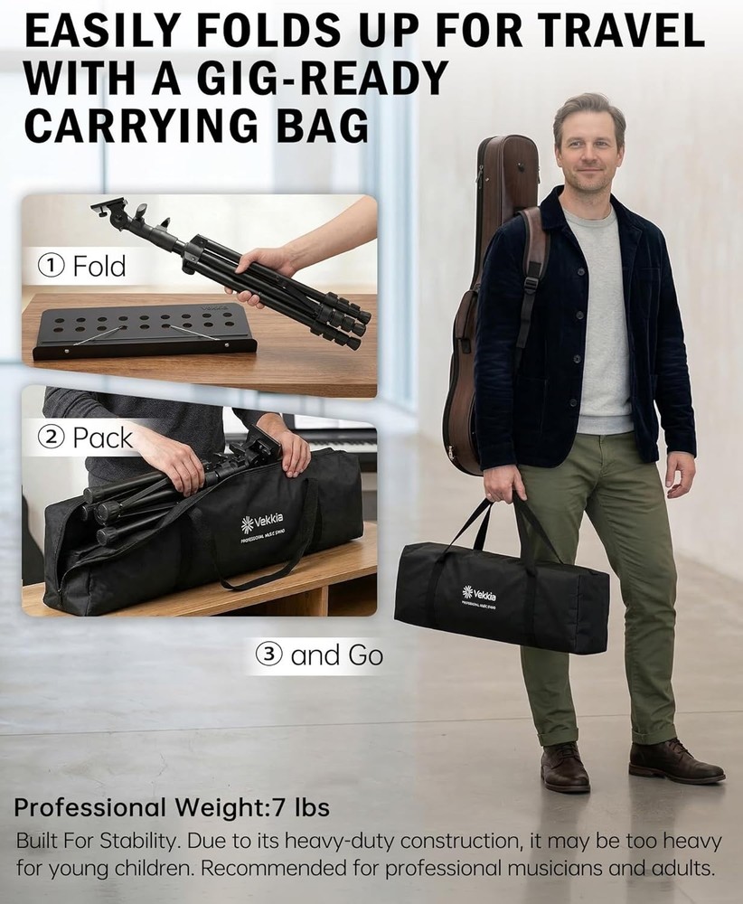 Adjustable Music Holder for Instrumental Performance