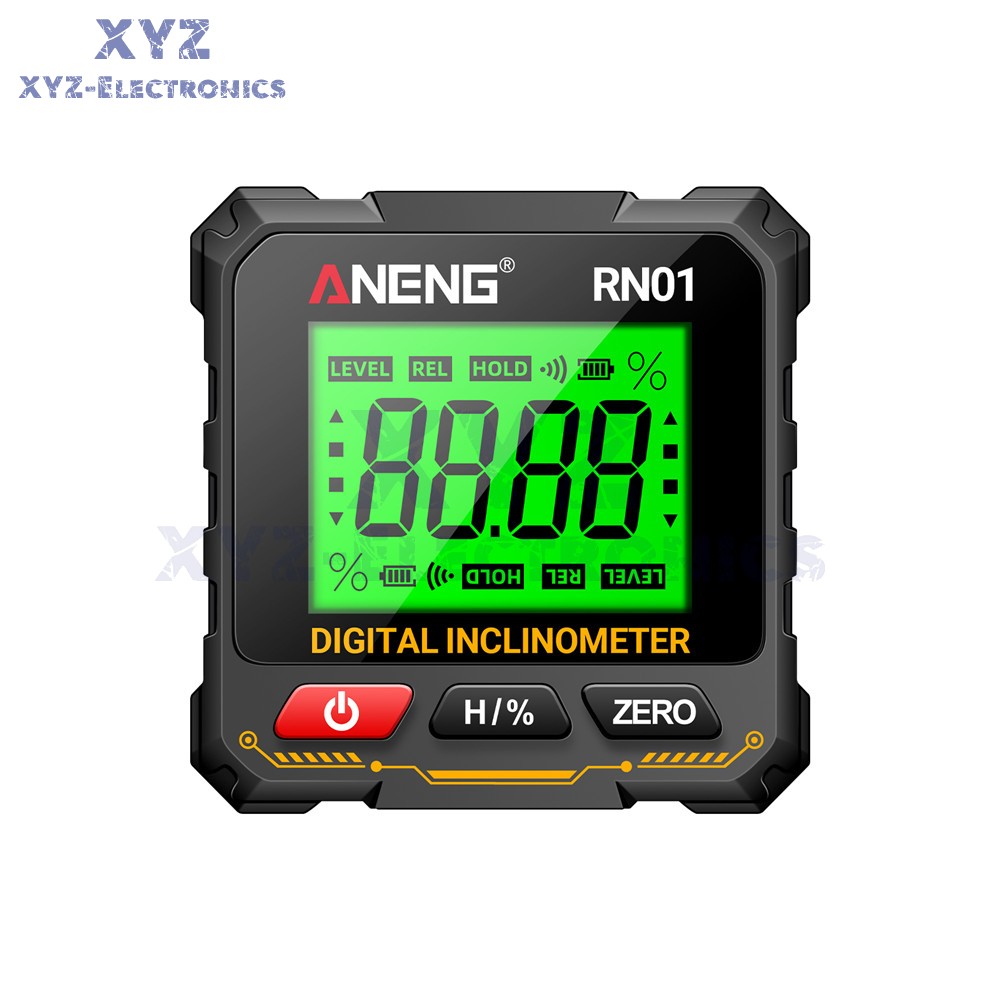 ANENG Digital Angle Finder Magnetic Protractor Level Box Inclinometer Tool 360°