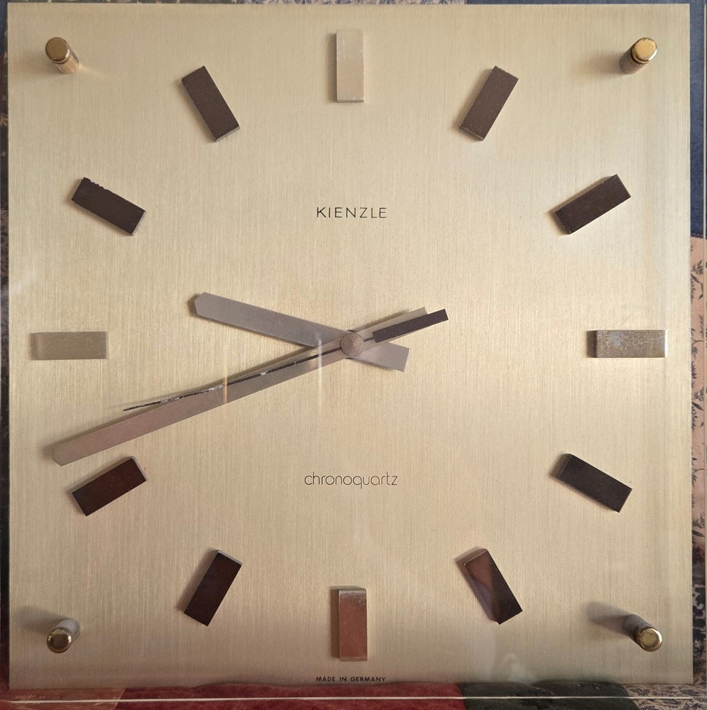 Kienzle Chronoquartz German Brass Wall Clock WORKS!