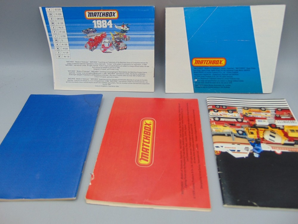 MATCHBOX CATALOGUES - MISCELLANEOUS X 5