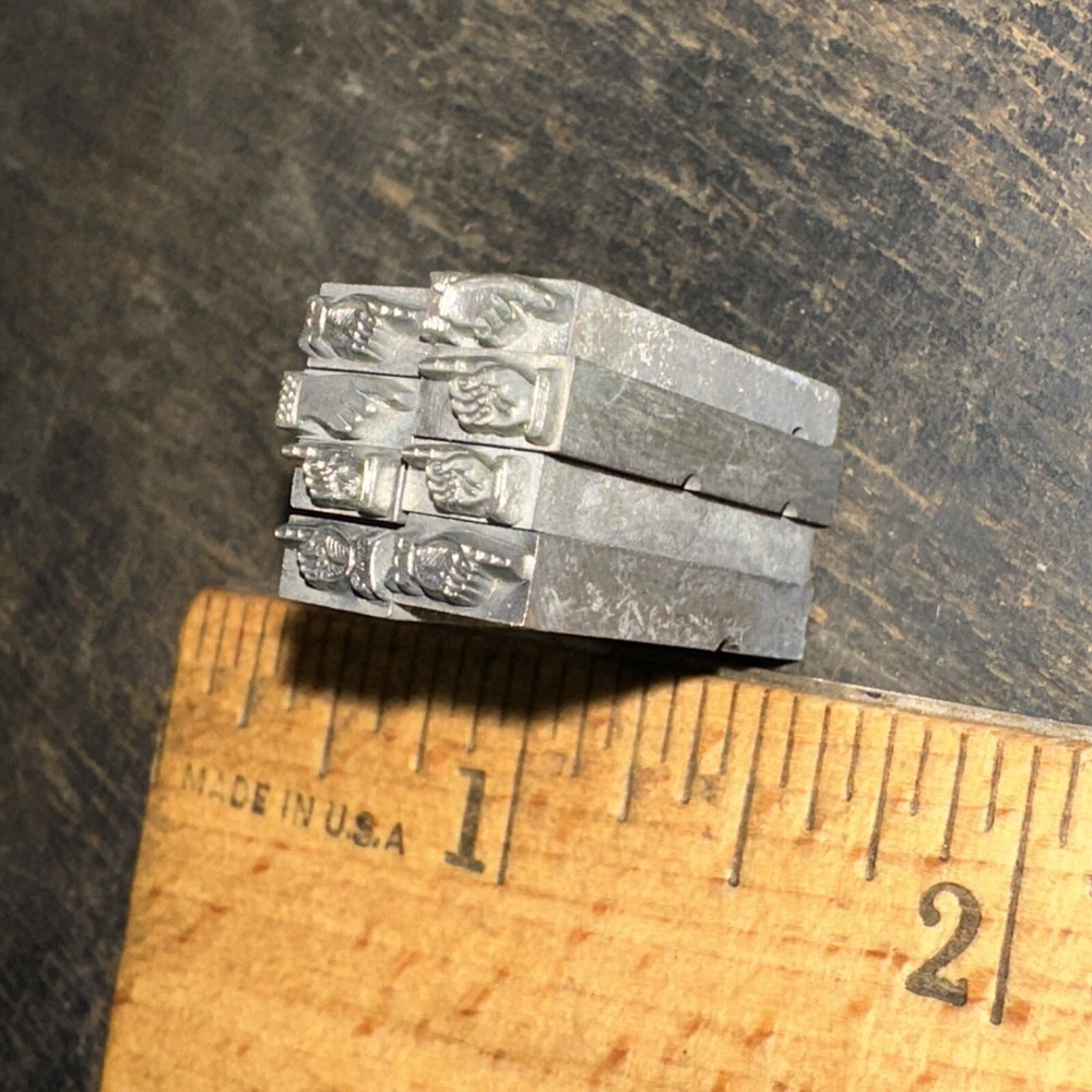 Print Blocks “ 8 Fingers Pointing “ Small Dingbats!