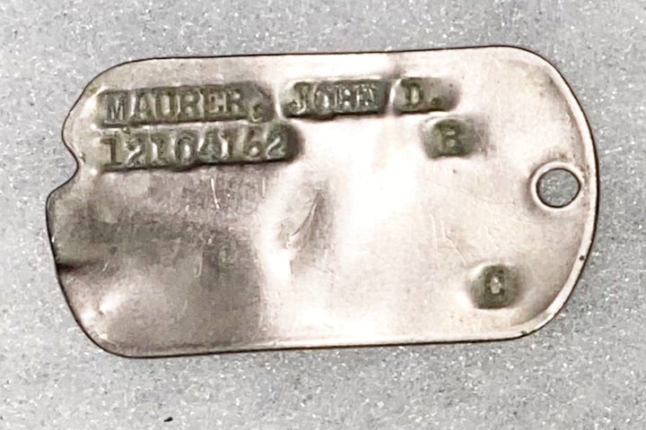Post-WWII John Maurer Single Dog Tag