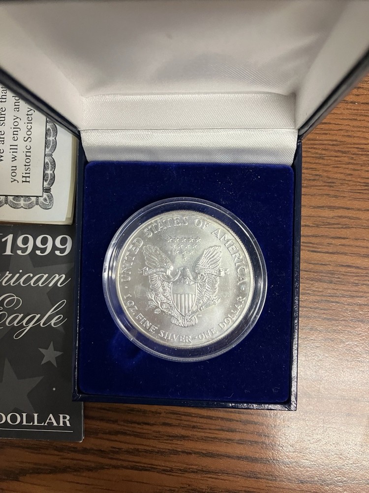 COLORIZED 1999 AMERICAN SILVER EAGLE 3240119