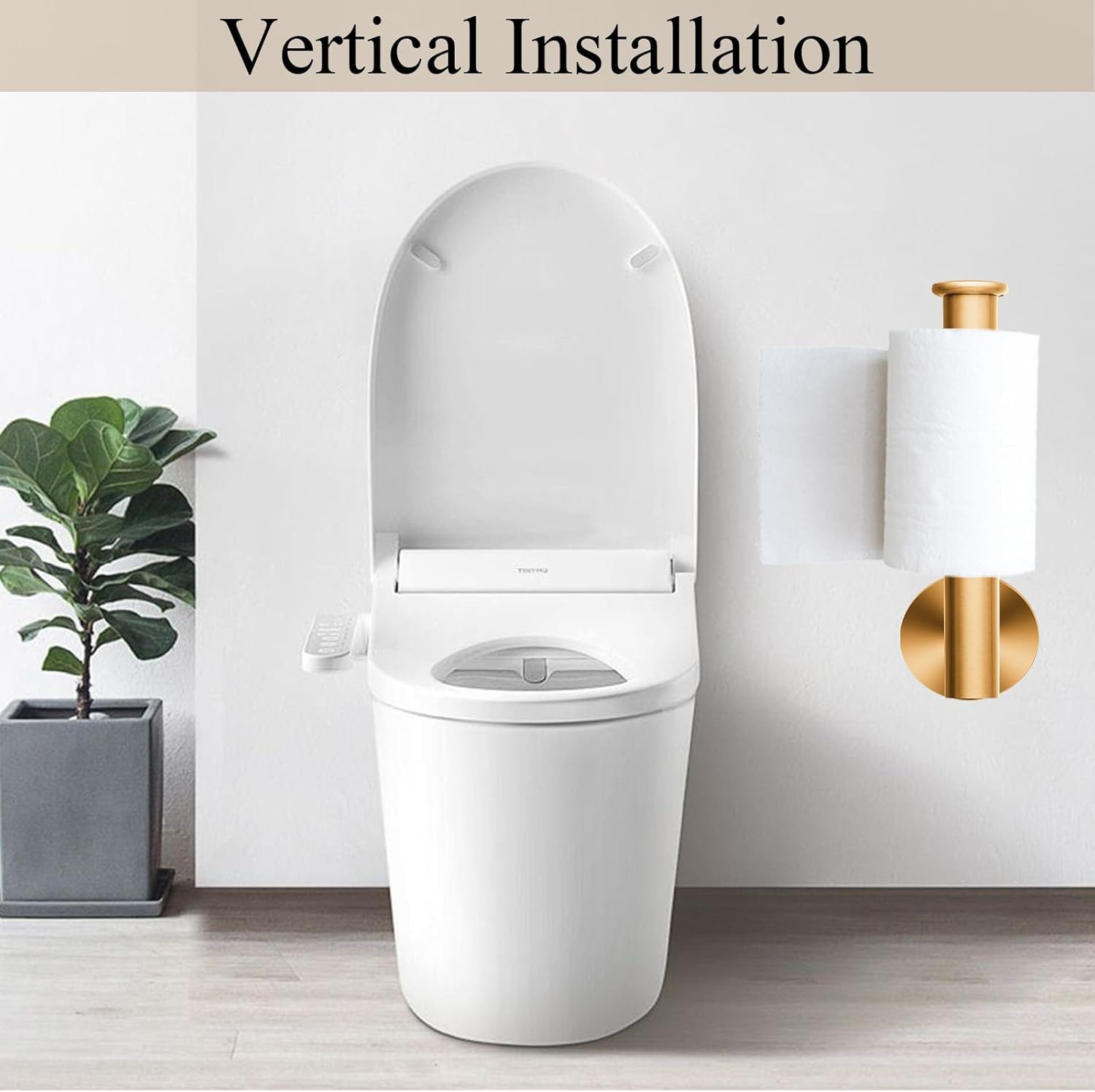 Brushed Gold Bathroom Hardware Set, Towel Ring & Toilet Paper Holder, Stainless