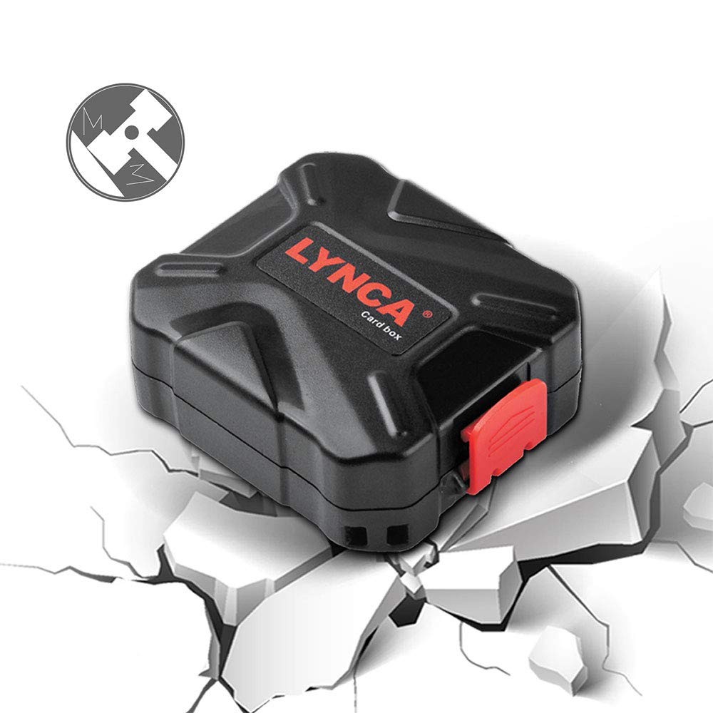 LYNCA Memory Card Case Holder, Hard Protector KH5, Red