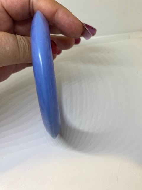 Blue Lucite Plastic Bangle Bracelet