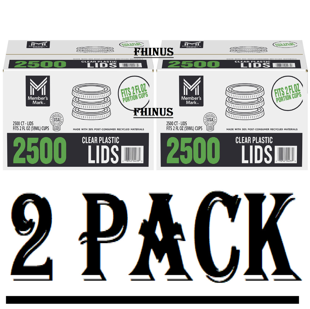 2 Pack Member's Mark Portion Lids - 2 Ounce/2500 Count