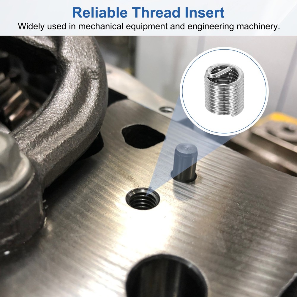 20pcs Wire Thread Inserts M6x1 Metric 2D 12mm Helical Threaded Sleeve