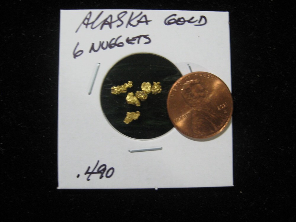 6  ALASKA GOLD NUGGETS  .490 GRAM