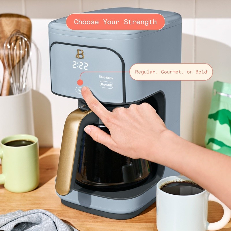 Programmable 12-Cup Coffee Maker Auto Shut Off Brew Strength Touch Display New