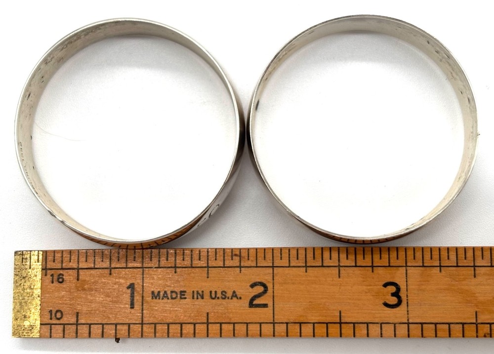 Gorham 1332 Sterling Silver Napkin Ring - Pair - Deco Design