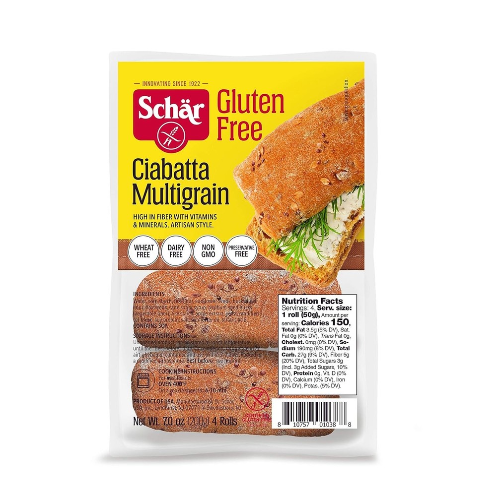 Schar Multigrain Ciabatta, 7 Ounce