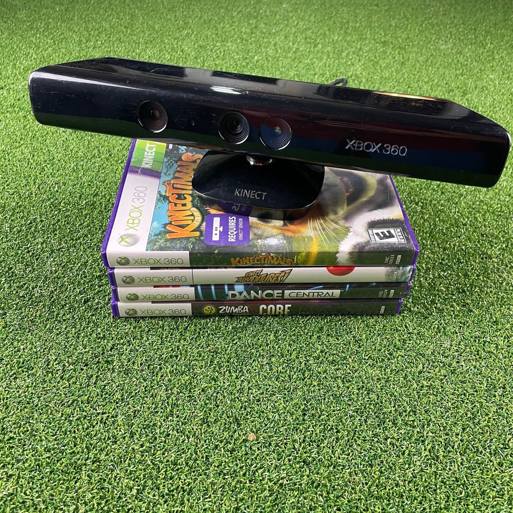 Microsoft Xbox 360 Kinect Sensor Bundle 4 Games Tested Working
