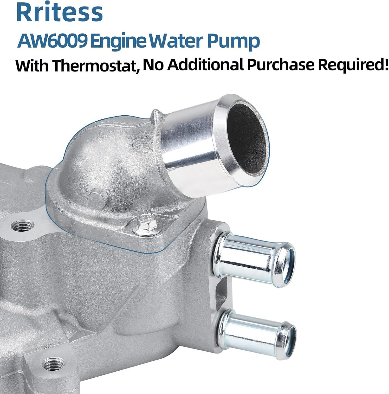 Water Pump w/ Thermostat for 2007-16 Chevrolet GMC Vortec 4.8L/5.3L/6.0L/6.2L