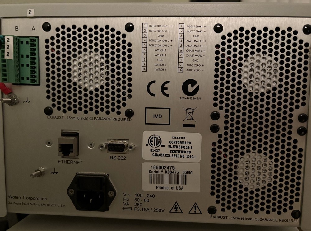 Waters HPLC System with e2695 Separations Module 2475 Fluorescence and 2998 PDA
