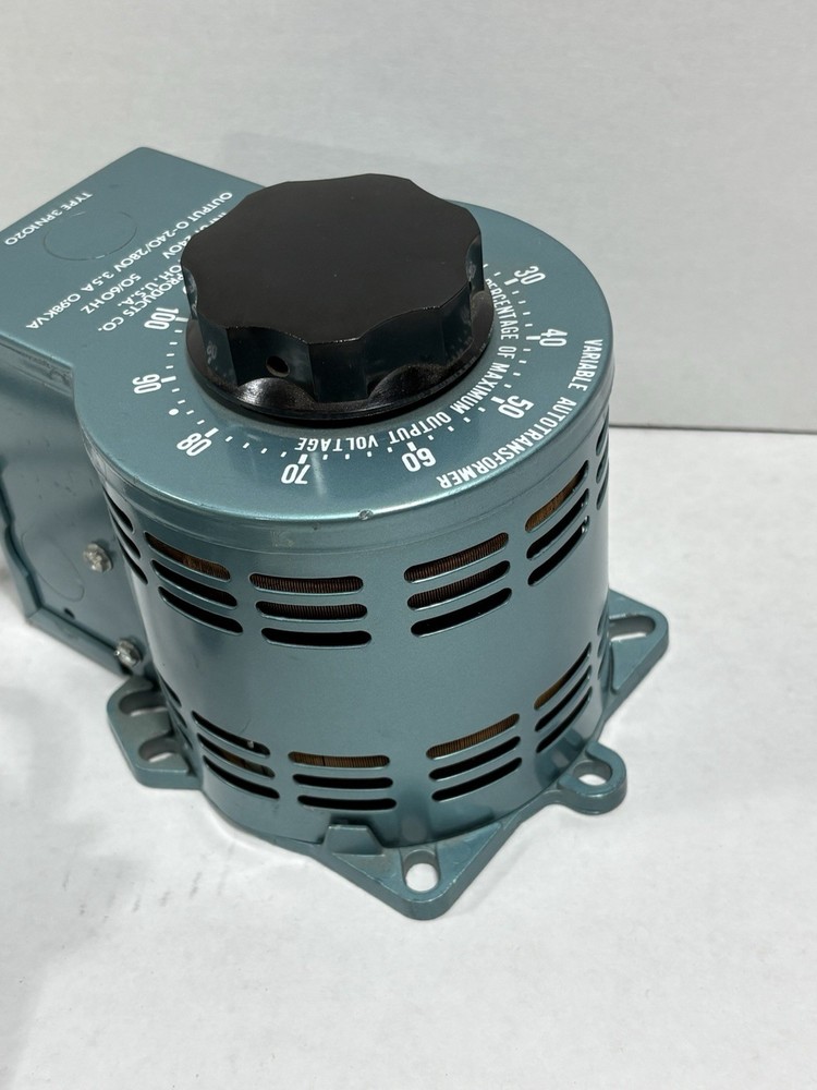 Staco Variable Transformer Type 3PN1020 0-240VAC input, 0-240/280VAC output