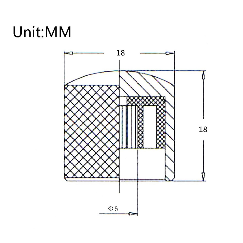 2x Metal Bass Knobs Guitar Knobs 18-spline Pots Push-in Control Knobs Black