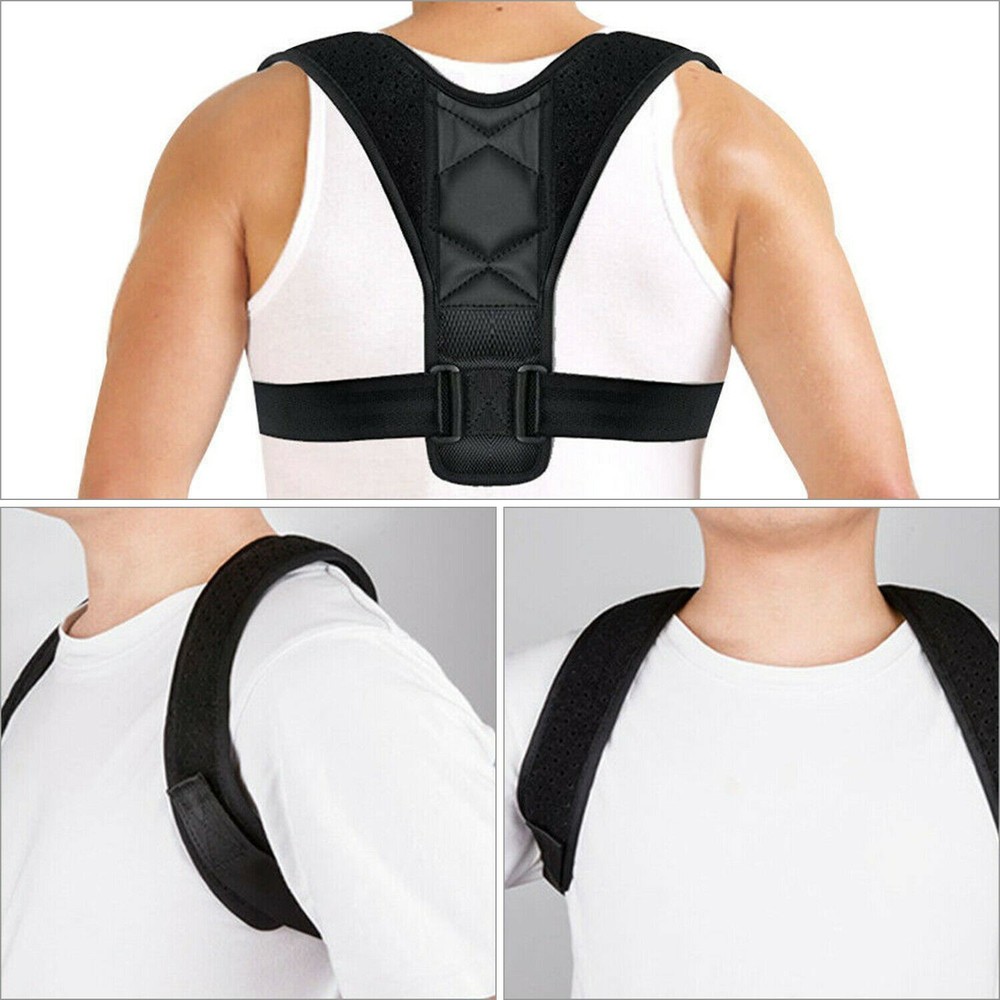 Adjustable Posture Corrector Support UNISEX Back Shoulder Belt Strap Brace