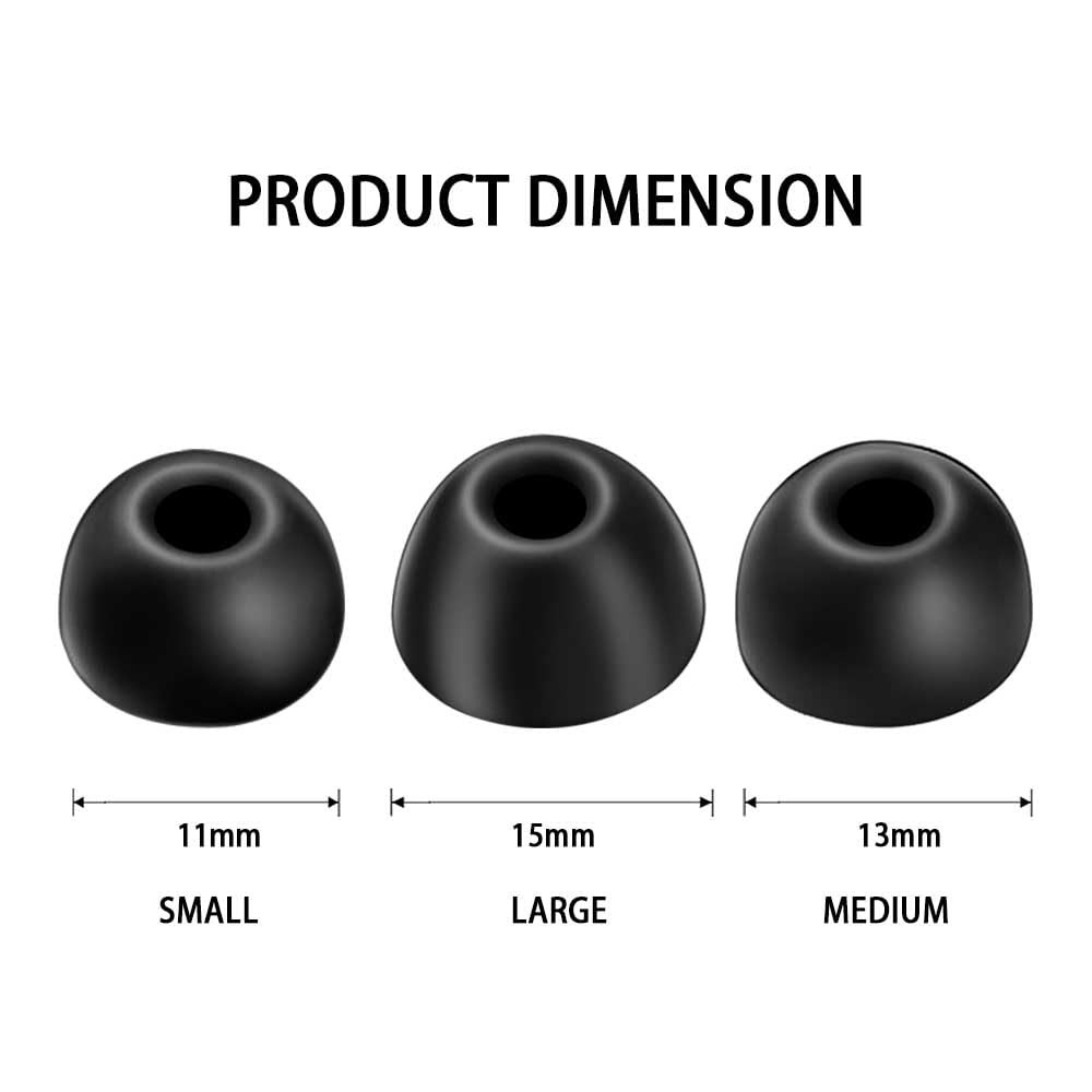 SENLIXIN Replacement Eartips for Beats Studio Buds/Fit large, black