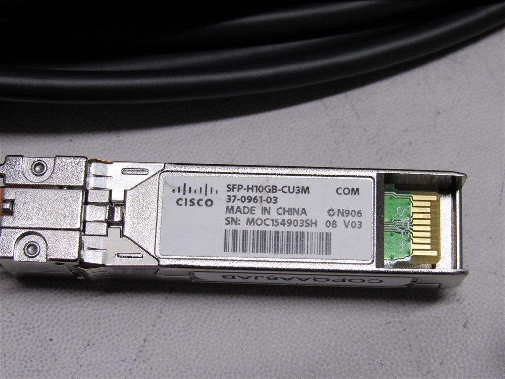 Lot of 10 Cisco 37-0961-03 SFP-H10GB-CU3M Copper Twinax Cables