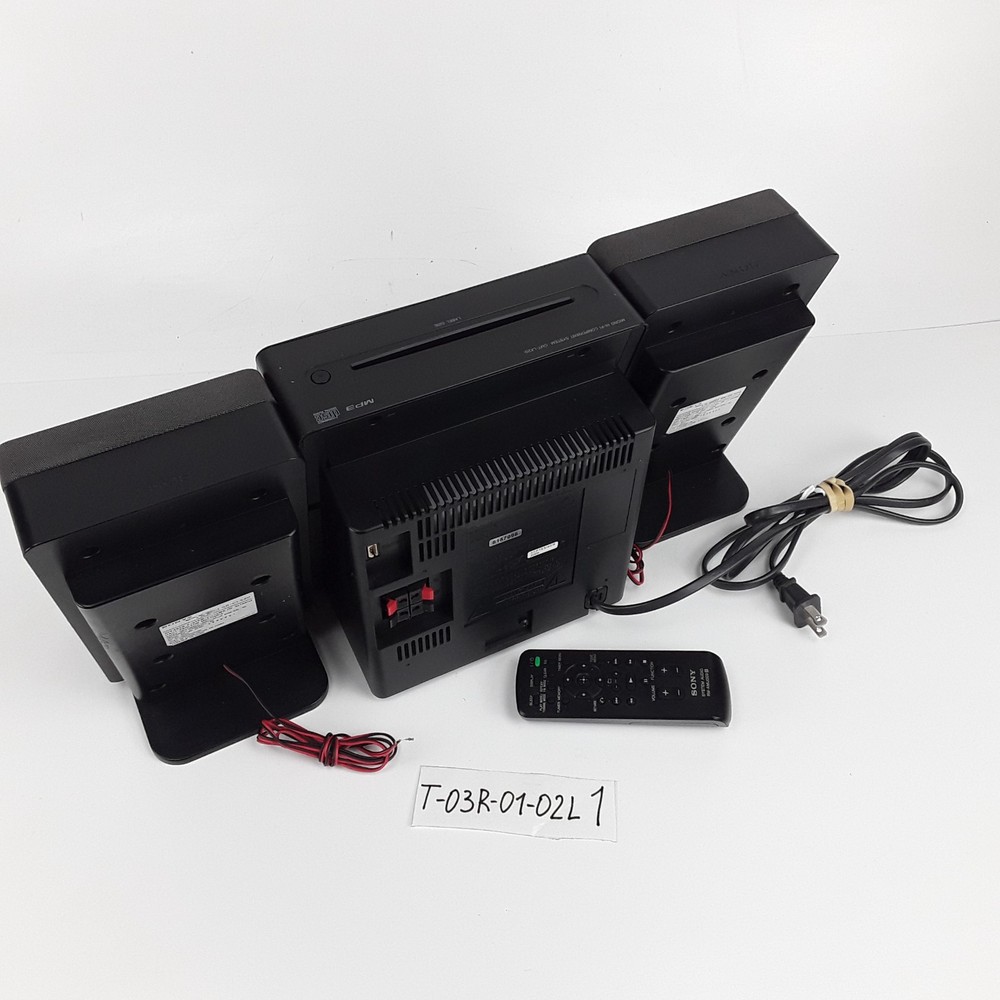 Sony HCD-LX20i CD Player iPhone iPod Dock Stereo Shelf System Remote Bundle Work
