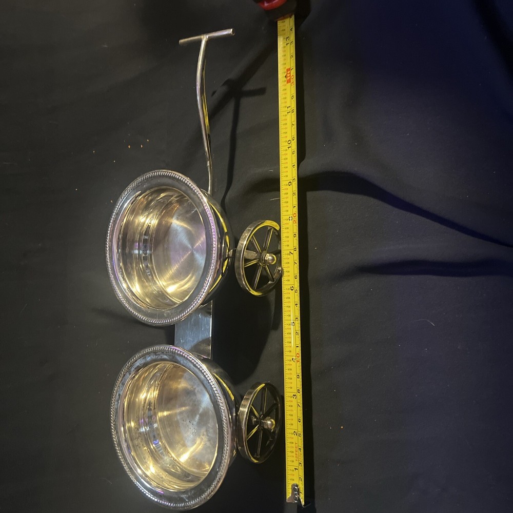 VINTAGE F.B. ROGERS SILVERPLATE "WAGON" Condiment Holder