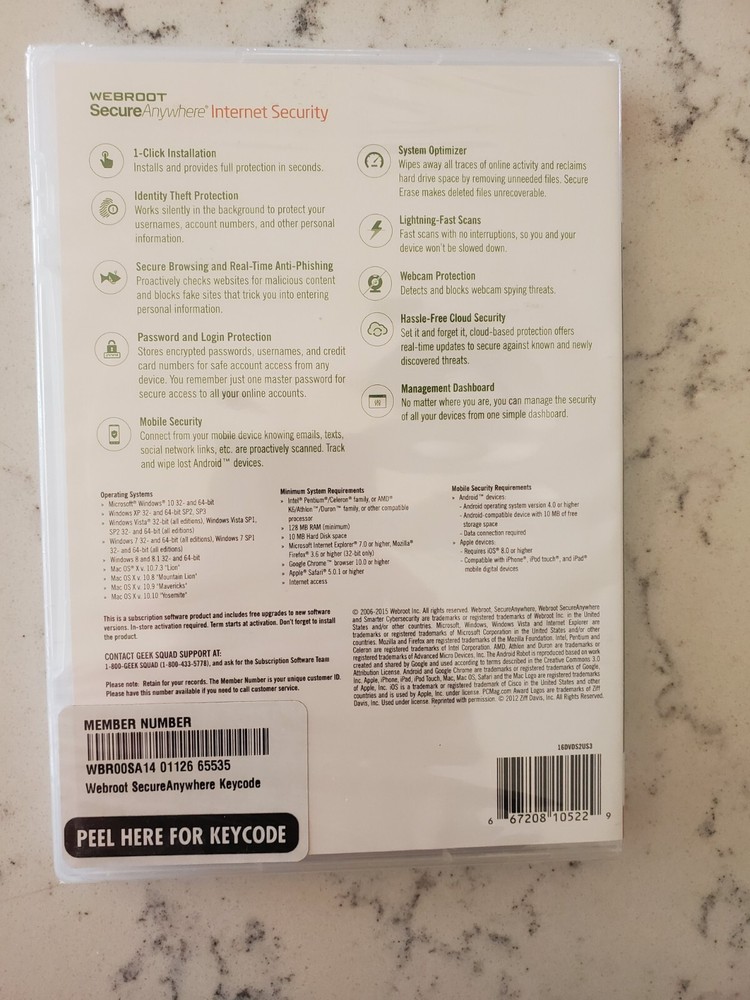 Webroot SecureAnywhere Internet Security - Full Version for Windows & Mac...