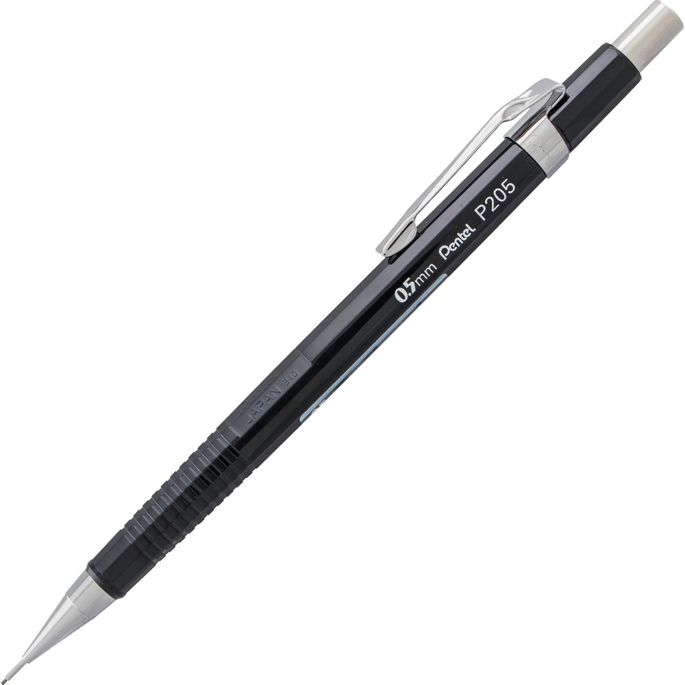 Pentel Sharp Automatic Pencil, 0.5mm, Black Barrels, 2 Pack (P205BP2-K6)