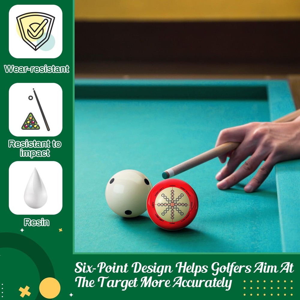 2 Pcs Billiards Cue Ball with Dots Practice Training Artifact Regulation Size...
