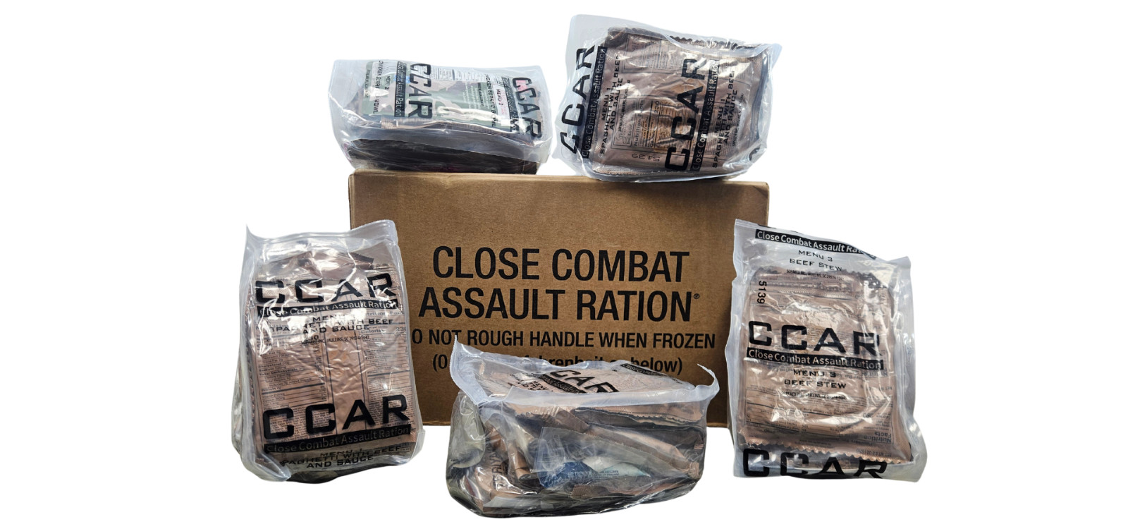 CLOSE COMBAT ASSAULT RATION [CCAR] - 2028 INSPECTION - NEW CASE OF 10 RATIONS