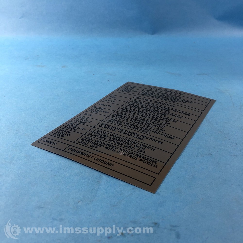 Power Circuits / Control Circuits Label FNIP