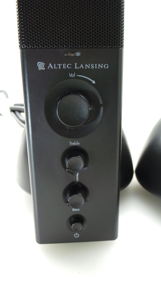 ALTEC LANSING VS4121 RIGHT AND LEFT COMPUTER SPEAKERS ONLY - Working Great