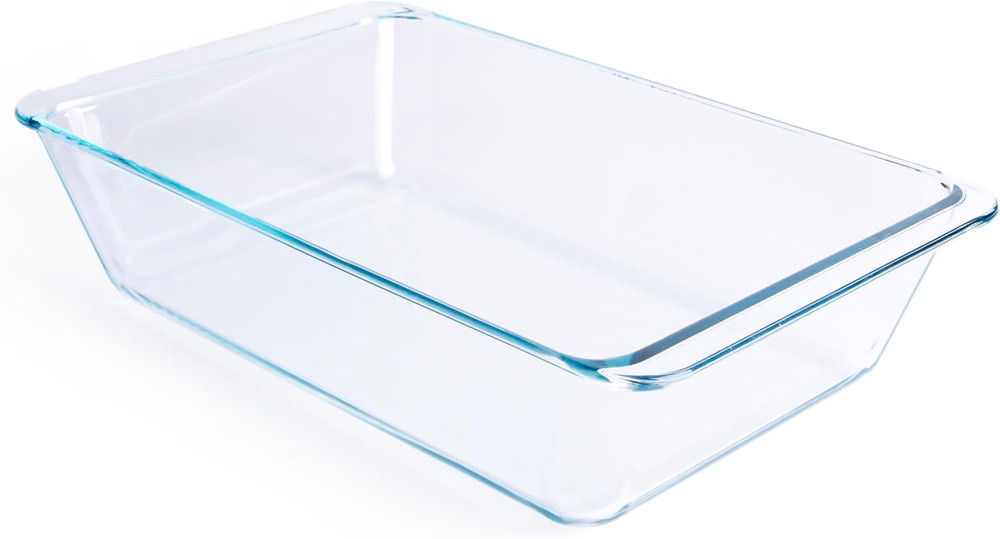 Deep Clear Glass Baking Dish, Rectangular Tempered Glass Baking Pan the Largest