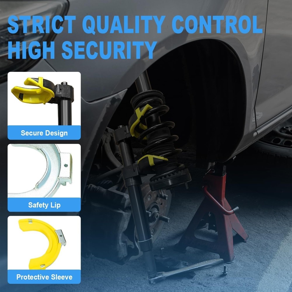 Macpherson Strut Spring Compressor Kit Interchangeable Fork Coil Extractor To...