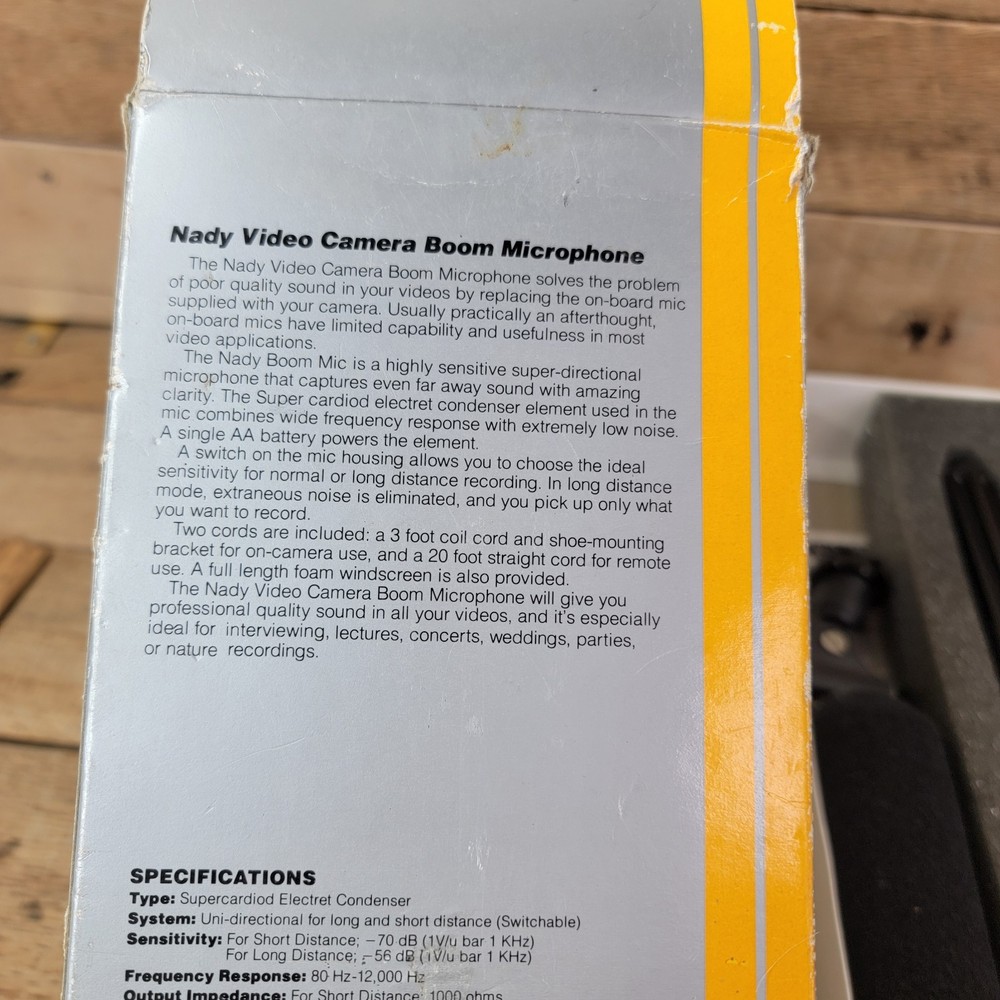 Nady VCM - 100 Telescopic Microphone for Camcorder EUC w/ Case