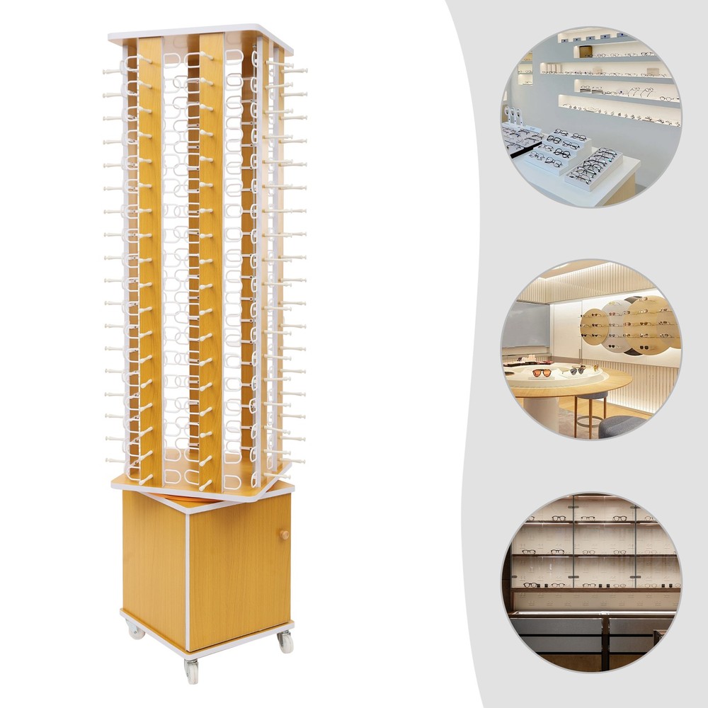 144 Pair Sunglasses Display Rack Rotating Floor-standing Eyeglass Holder