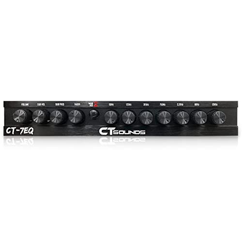 7 Band 1/2 Din Car Audio Equalizer - Parametric Sound Control, Adjustable EQ