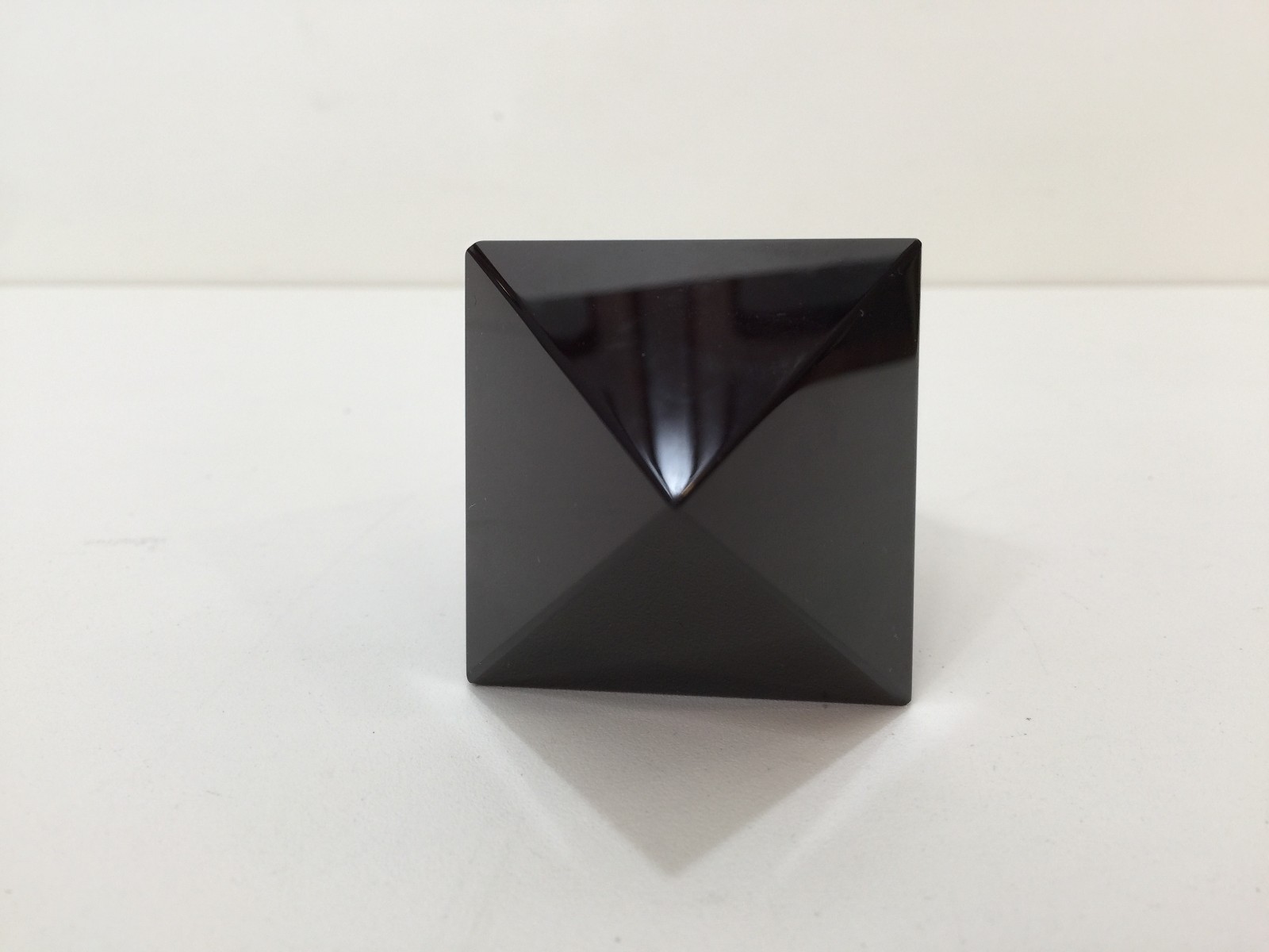 Large Murano Italy Red Ruby Cut Crystal Chandelier Diamond Prism Pendant, 5 3/4"