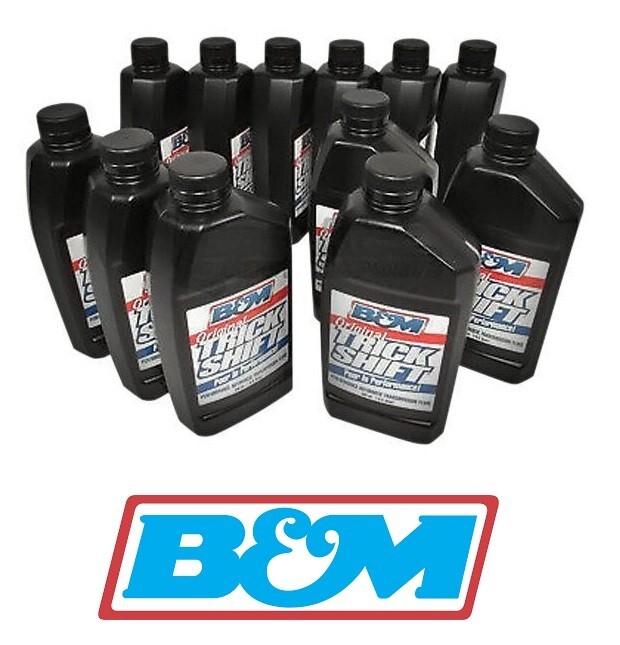 B&M Universal Trick Shift Automatic Transmission Fluid 12 Single Quart Bottles