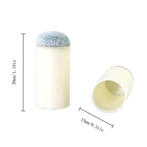 RLECS 30pcs Professional Billiard Replacement Tips 13mm Gray Cue Tips Durable
