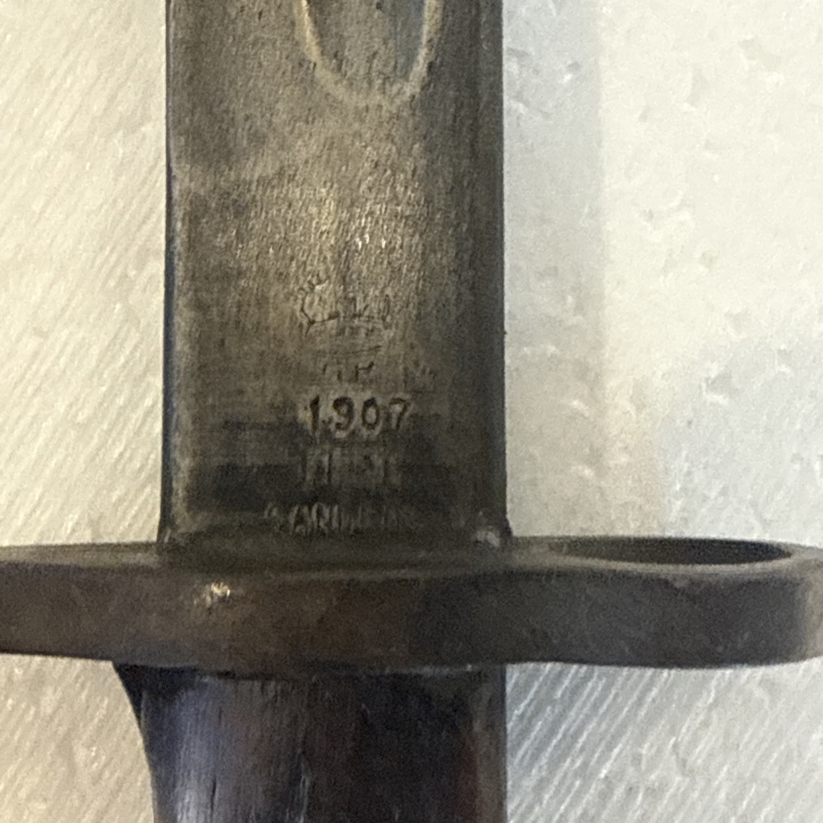 #13-8 WWI P1907 BRITISH SANDERSON ENFIELD RIFLE BAYONET 1917 SCABBARD 1907