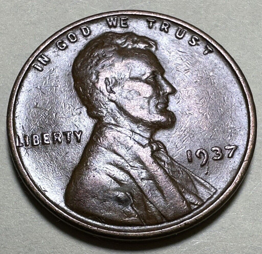 1937 1C Lincoln Cent WHEAT PENNY 1996N