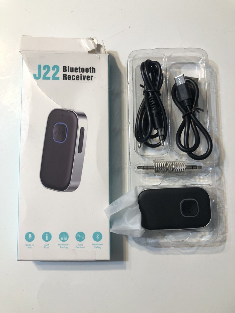 NEW Bluetooth Receiver for Car Home 3.5mm AUX BT Adapter Noise Cancelling J22