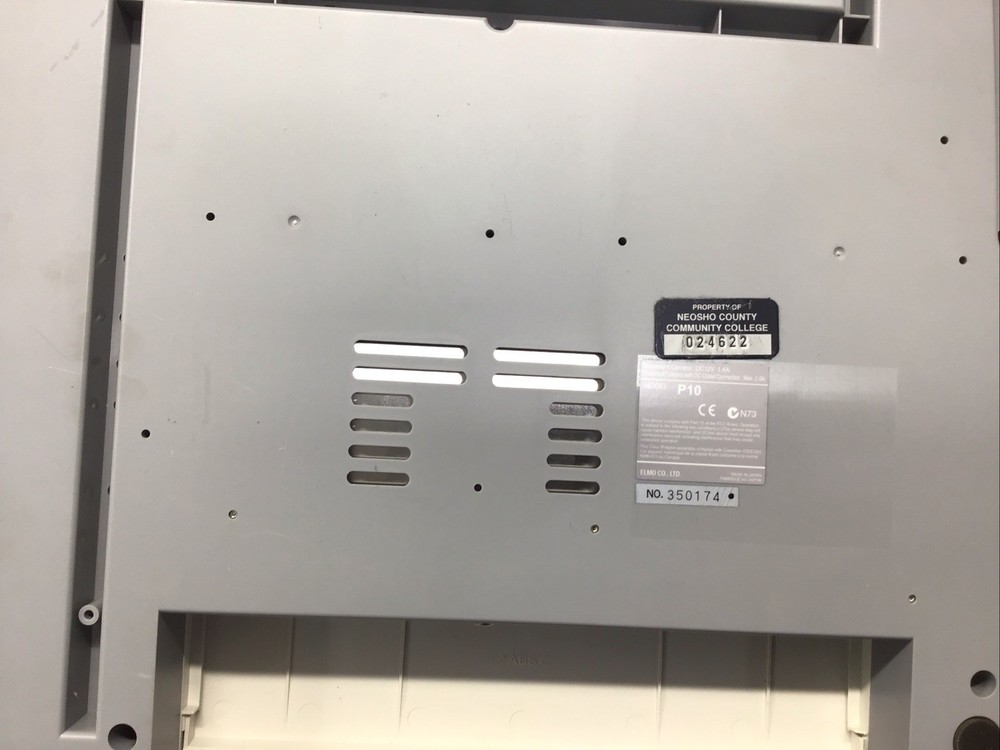 Elmo P10 Digital Document Projector No Power Adapter