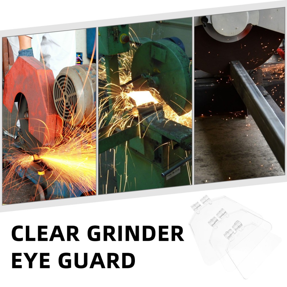 3 Pcs Clear Plastic Grinder Eye Shield Guards Protective Bench Grinder Eye