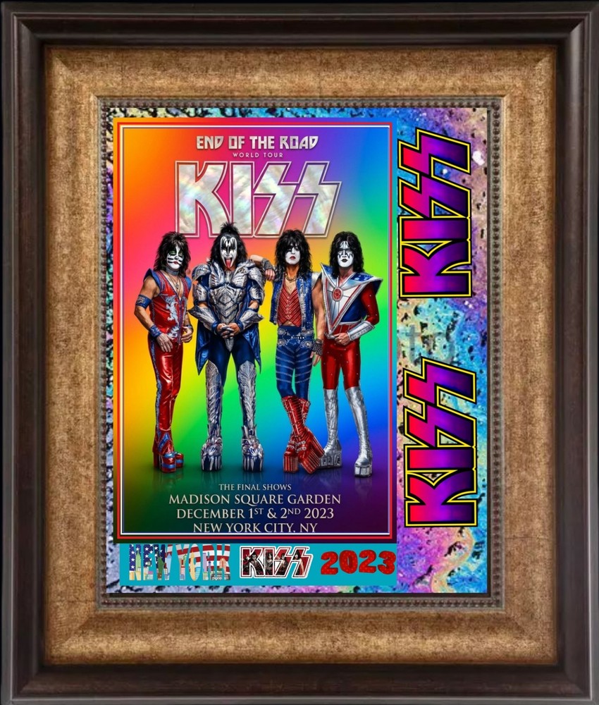 KISS END OF THE ROAD FINAL SHOW POSTERS   NYC 11x14 Frame Print
