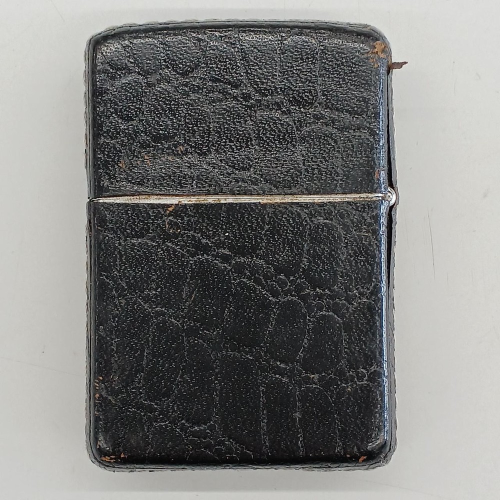 Zippo Black Leather Wrap Lighter New